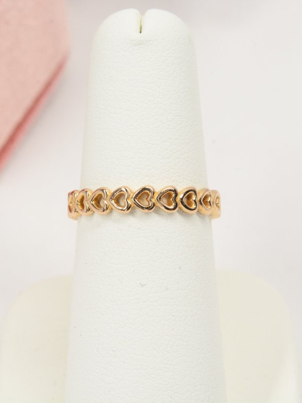 BAND OF HEARTS PANDORAN RING  ROSE GOLD